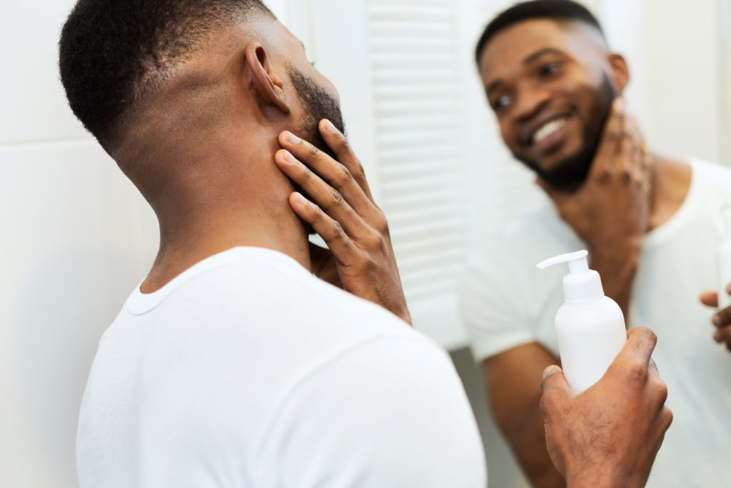 Young black man with beard