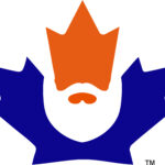 Orange and blue hockey jersey featuring The Great Canadian Beard Company® logo, inspired by Edmonton Oilers team colours